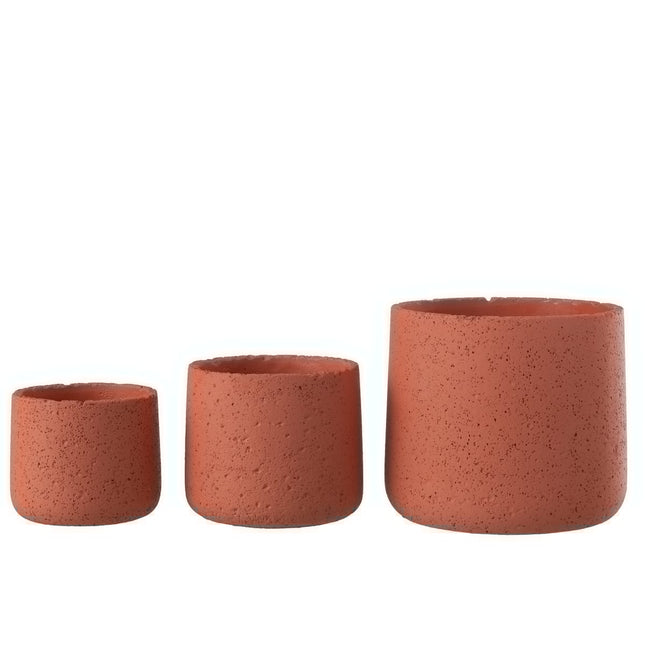 J-Line flower pot Potine - cement - teracotta - large - Ø 19.00 cm
