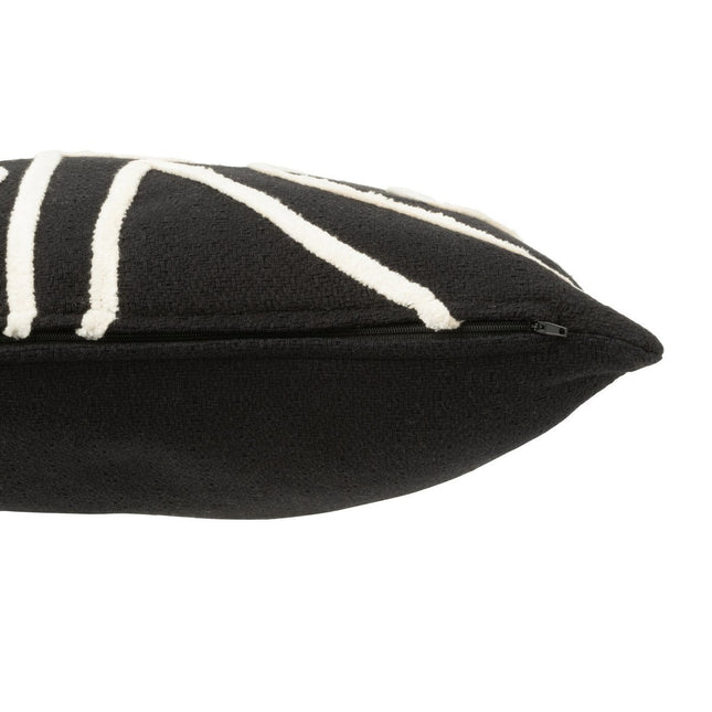 J-Line Cushion Stripe - textile - black/white
