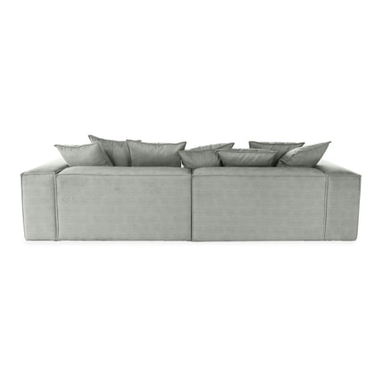 Van Morris L-shaped sofa, R/L, Dusty Blue, Exclusive Corduroy from the Belgian company BRUTEX