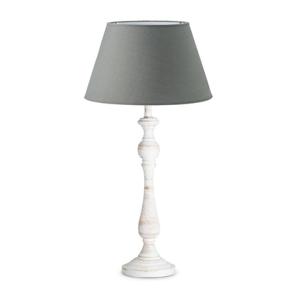 Home Sweet Home White Table Lamp Largo with anthracite-colored lampshade