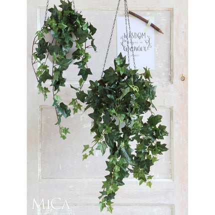 Hedera Artificial Hanging Plant - H129 cm - Green Variegated