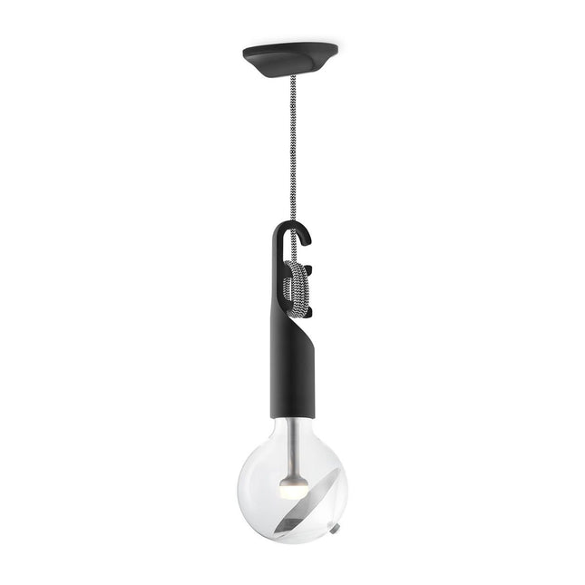 Home Sweet Home Hanging lamp Move Me - Twist Cone 5.5W 2700K black-silver