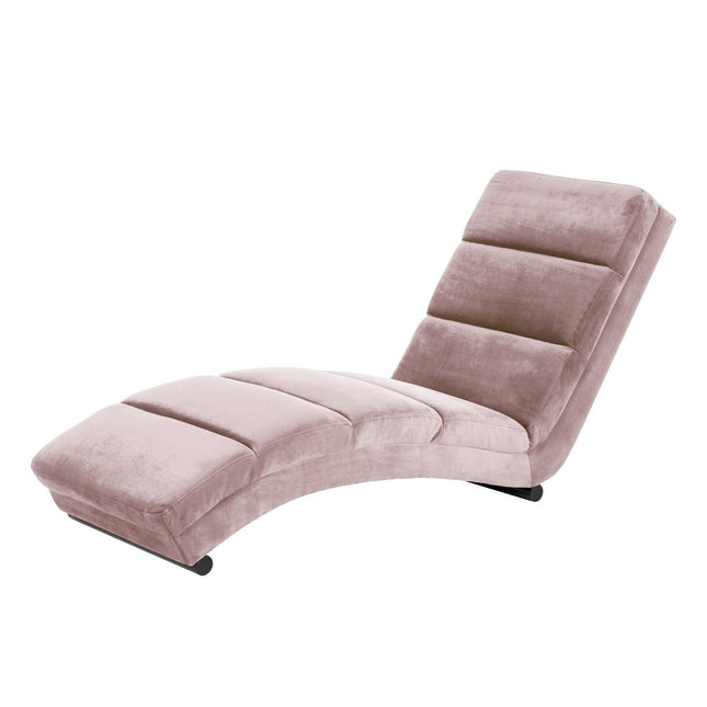 Chaise longue roze fluweel