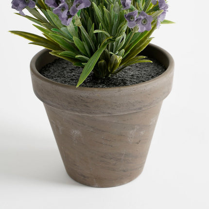 Artificial Lavender Plant in Flower Pot Stan - H33 x Ø20 cm - Blue