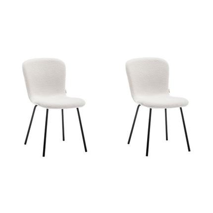 Dining room chair Luca Teddy Creme Set of 2