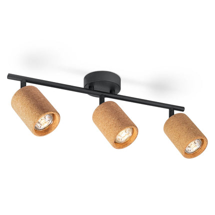 Home Sweet Home LED Surface-mounted spotlight Cork 3 - incl. dimmable LED lamp - black