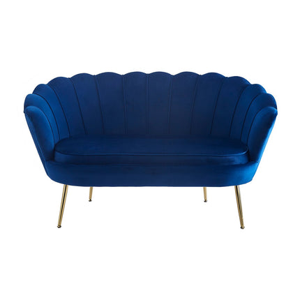 Velvet Shell Sofa Dark Blue
