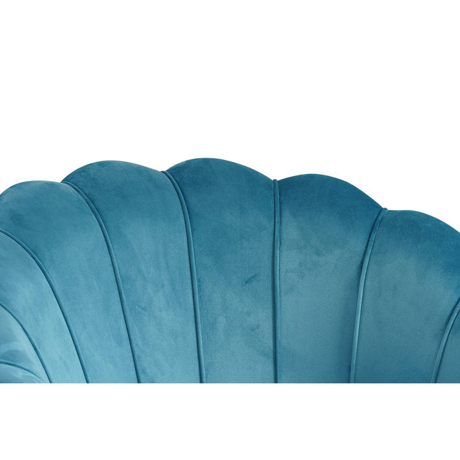 Velvet shell sofa blue