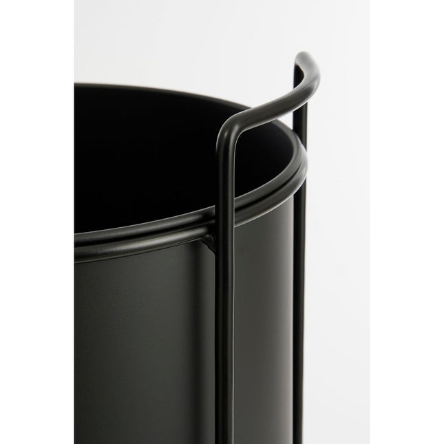 Favani Flower Pot on Stand - Set of 3 - H80 x Ø28 cm - Metal - Black