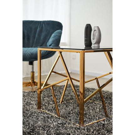 Side table gold/grey 55x55 cm