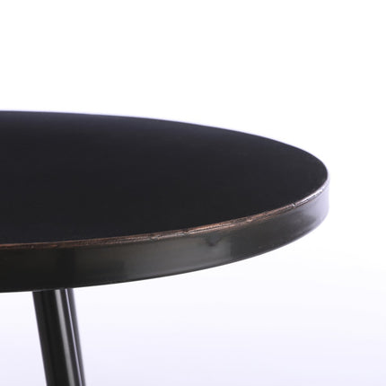 Kent Side table - H40 x Ø35 cm - Metal - Black