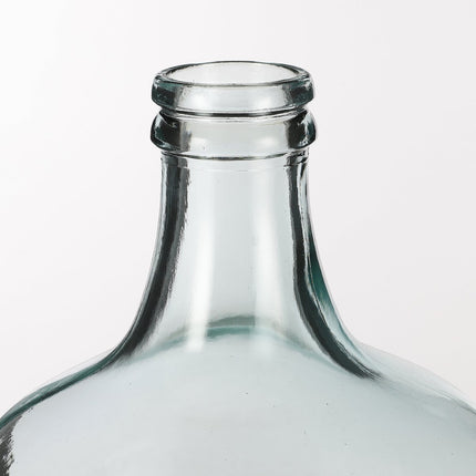 Diego Bottle Vase - H30 x Ø18 cm - Recycled Glass - Transparent