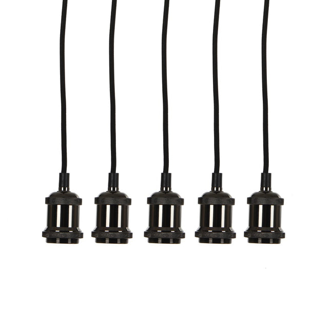 Fuga Hanglamp - Set van 5 - L150 x Ø15 cm - Zwart