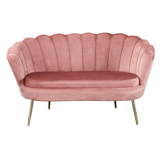 Rose velvet shell sofa
