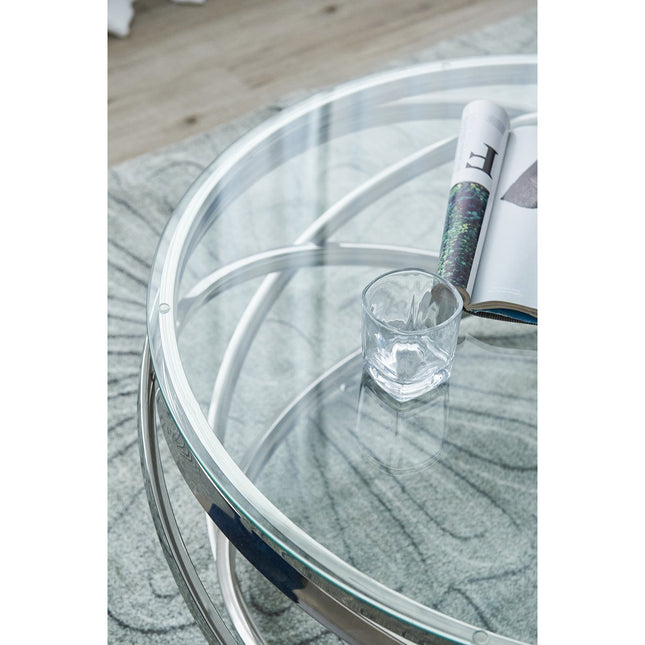 Coffee table silver Ø 80 cm