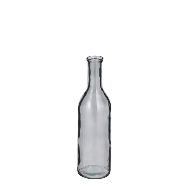 Rioja Fles Vaas - H50 x Ø15 cm - Gerecycled Glas - Donkergrijs