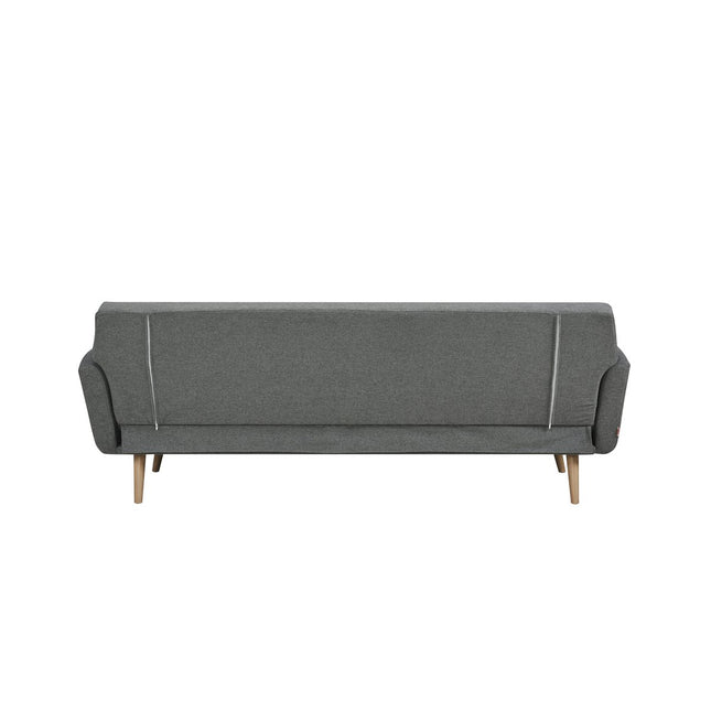 Sofa bed in textured fabric, light gray