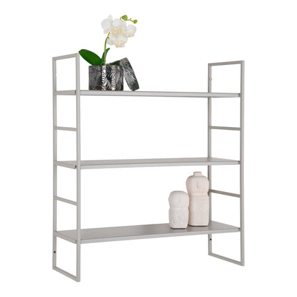 Beja Shelves - Planken, staal, koel grijs, 3 planken, 48x17x55 cm
