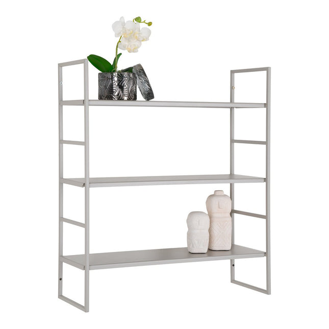 Beja Shelves - Shelves, steel, cool gray, 3 shelves, 48x17x55 cm