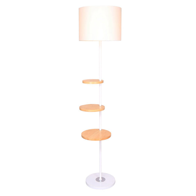 Standing lamp with 3 wooden planks