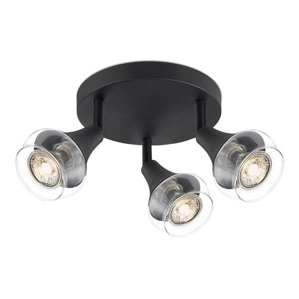 Home Sweet Home LED Surface-mounted spotlight Vaya 3 - incl. dimmable LED lamp - Black