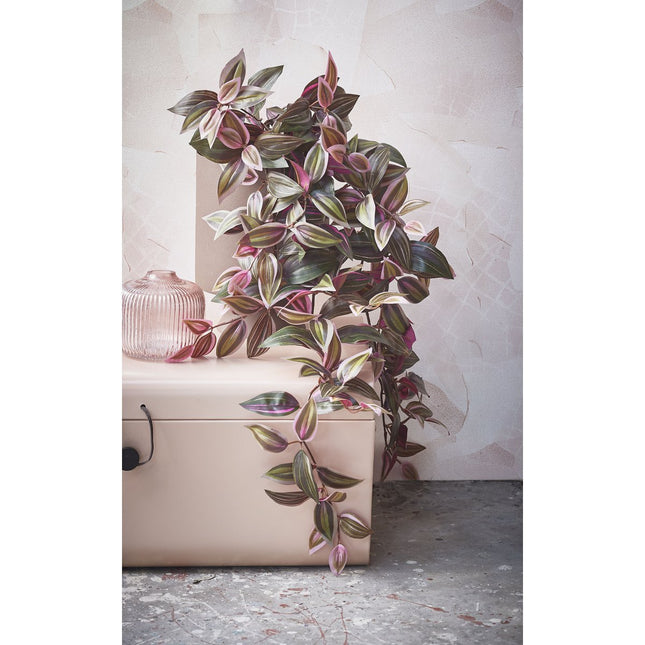 Tradescantia Kunst Hangplant - L15 x B20 x H54 cm - Bordeaux