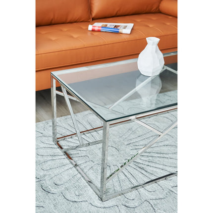Coffee table silver 120x60 cm