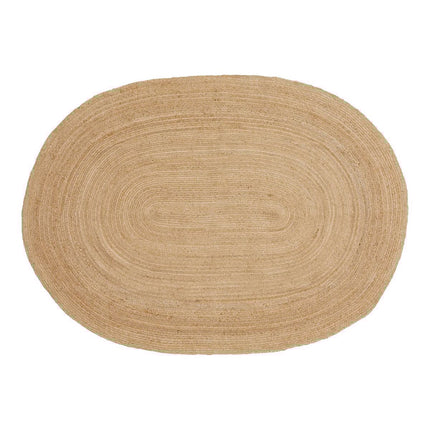 Bombay Rug - Braided jute rug, natural, oval, 140x200 cm