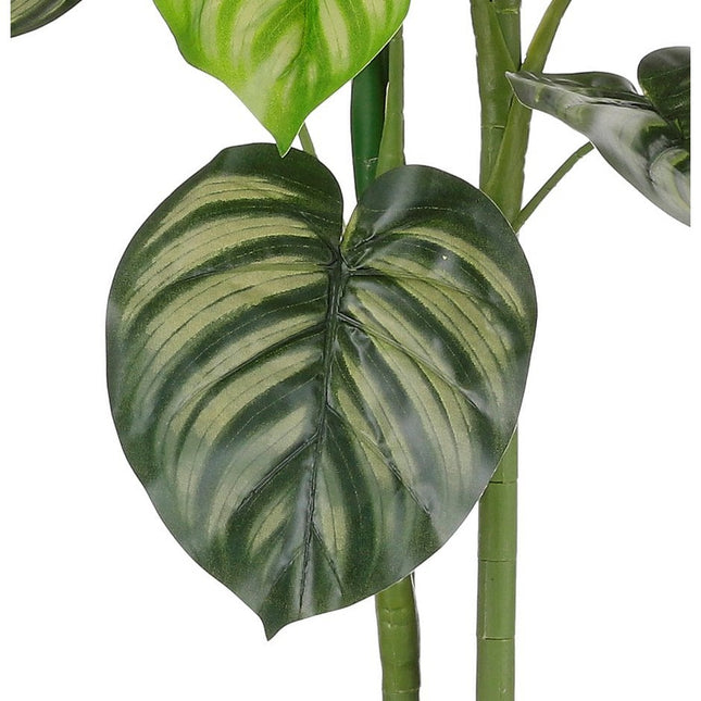 Artificial Caladium Plant in Flower Pot - H100 x Ø50 cm - Light green