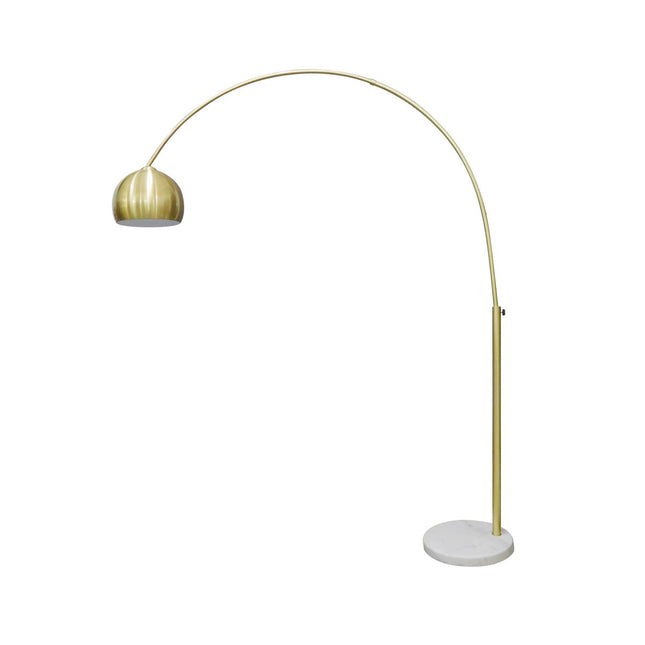 Brass arc lamp with marble base