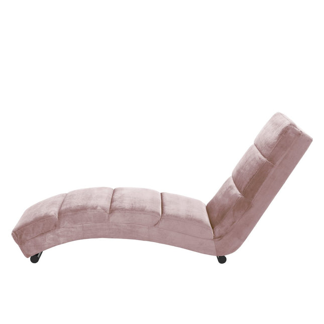 Chaise longue pink velvet