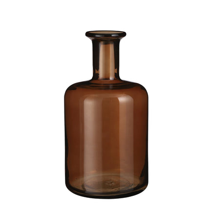 Regal Bottle Vase - H30 x Ø16 cm - Glass - Brown