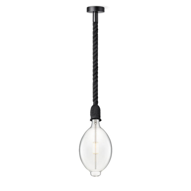 Home Sweet Home hanging lamp black Leonardo Oval G180 dimmable E27 clear
