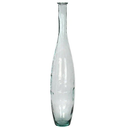 Kyara Fles Vaas - H100 x Ø20 cm - Gerecycled Glas - Transparant