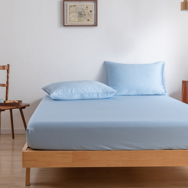 Boomba Premium fitted sheet 100% bamboo Sky Blue