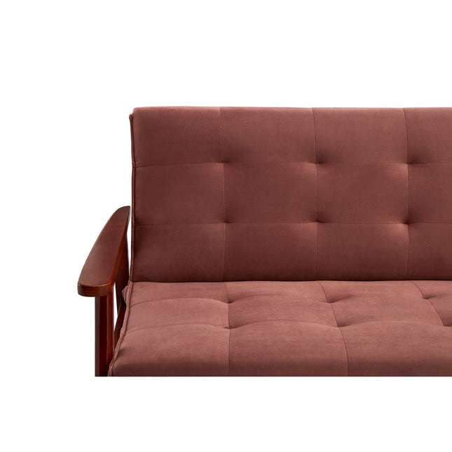 Scandinavian velvet pink sofa bed