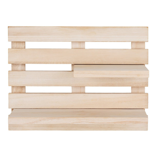 Odessa Plank - Wandplank, 2 planken van natuurlijk hout 30x16,5 cm