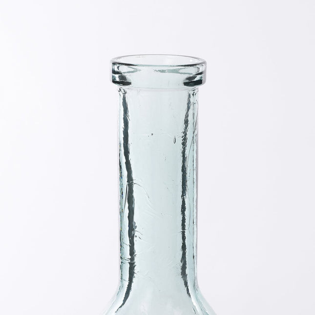 Rioja Fles Vaas - H100 x Ø21 cm - Gerecycled Glas - Transparant