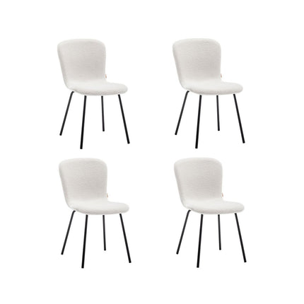 Dining room chairs Set of 4 - Luca - Teddy - Cream