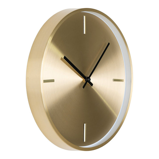 Istanbul Wall Clock - Wandklok, aluminium, goud, stil uurwerk, rond, ø30
