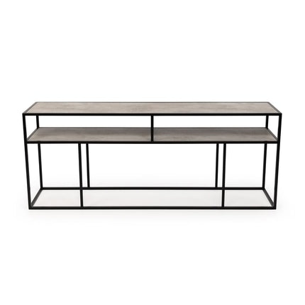 Stalux Side-table 'Teun' 200cm, color black / concrete