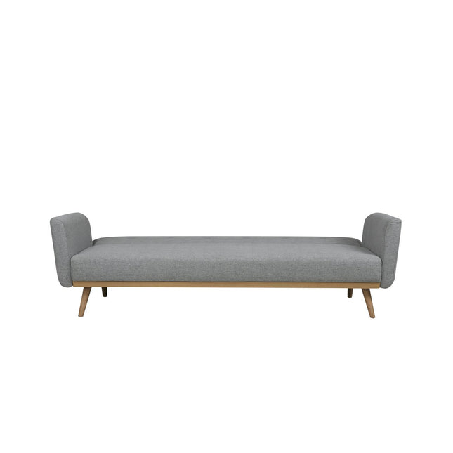 Sofa bed in textured fabric, dark gray