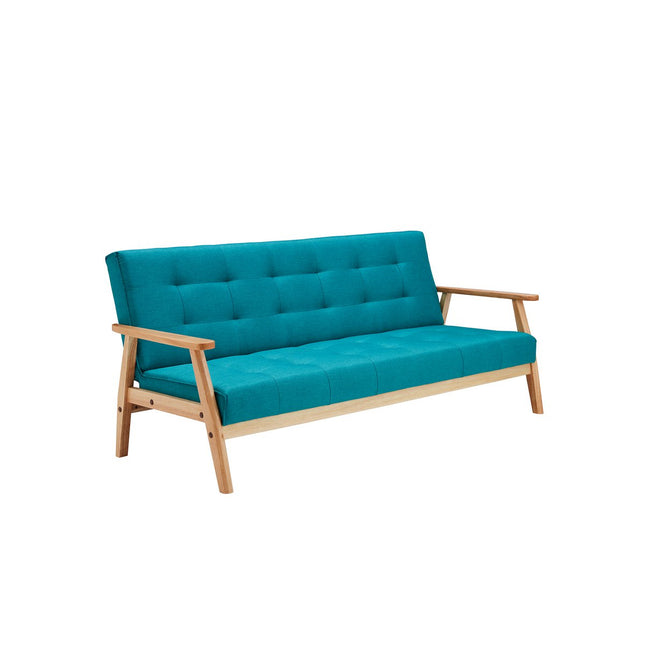Sofa bed in Scandinavian textured petroleum
