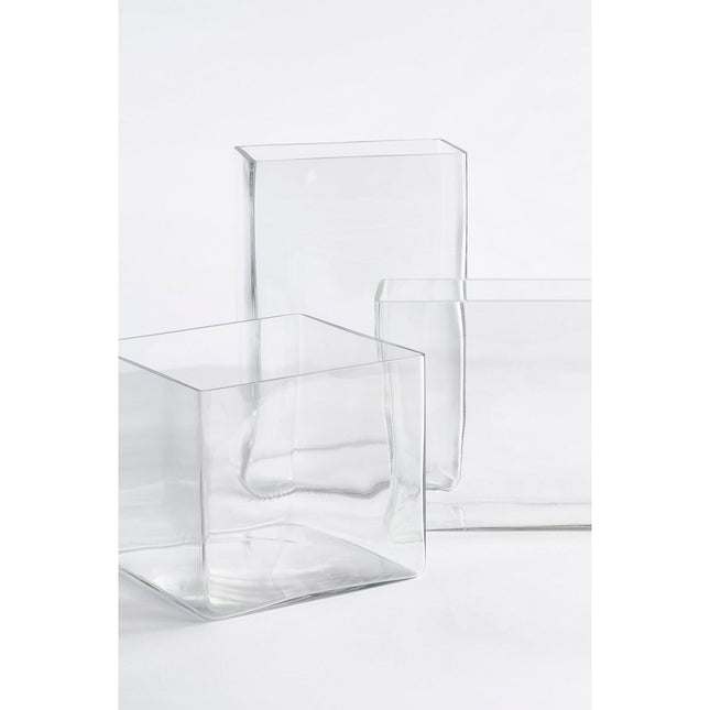 Britt Vase - L20 x W10 x H30 cm - Rectangle - Transparent
