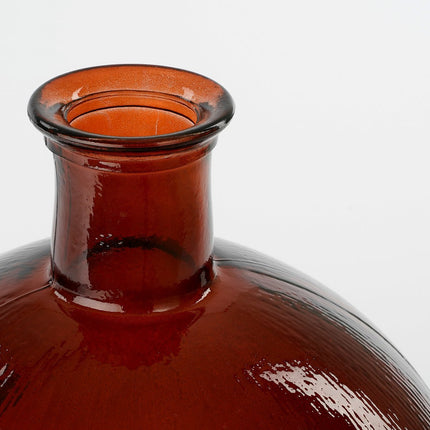 Firenza Bottle Vase - H42 x Ø34 cm - Recycled Glass - Dark Brown