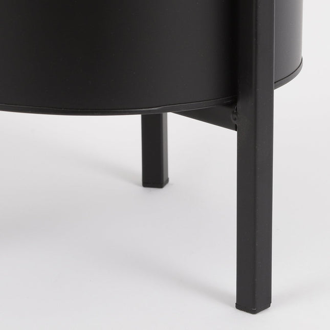 Jessy Flowerpot on Stand - Set of 3 - H35 x Ø27 cm - Metal - Black