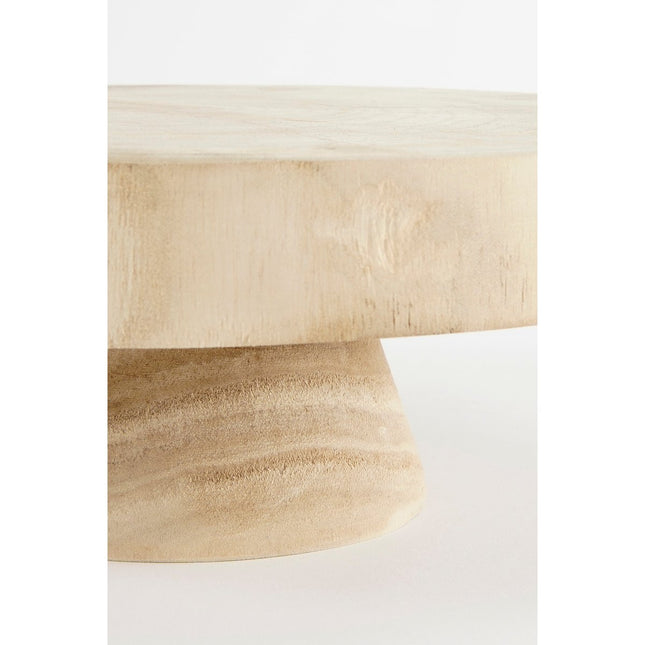 Pia Decoration Table - H10.5 x Ø30 cm - Wood - Light brown
