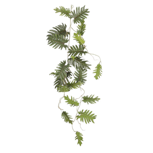 Philodendron Selloum Artificial Plant Garland - L115 x W37 x H9 cm - Green