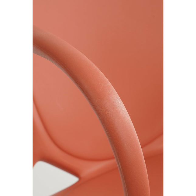 Nebraska Garden chair - L56 x W56.5 x H80 cm - Polypropylene - Salmon