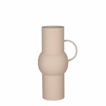 Jari Vase - L19 x W16 x H36 cm - Metal - Light pink